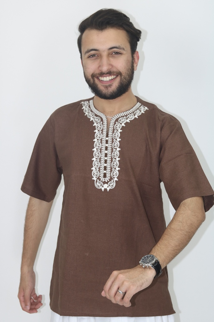 Tunique brodée homme